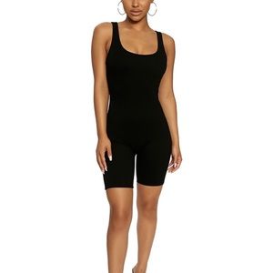 Naked Wardrobe Black Romper Unitard